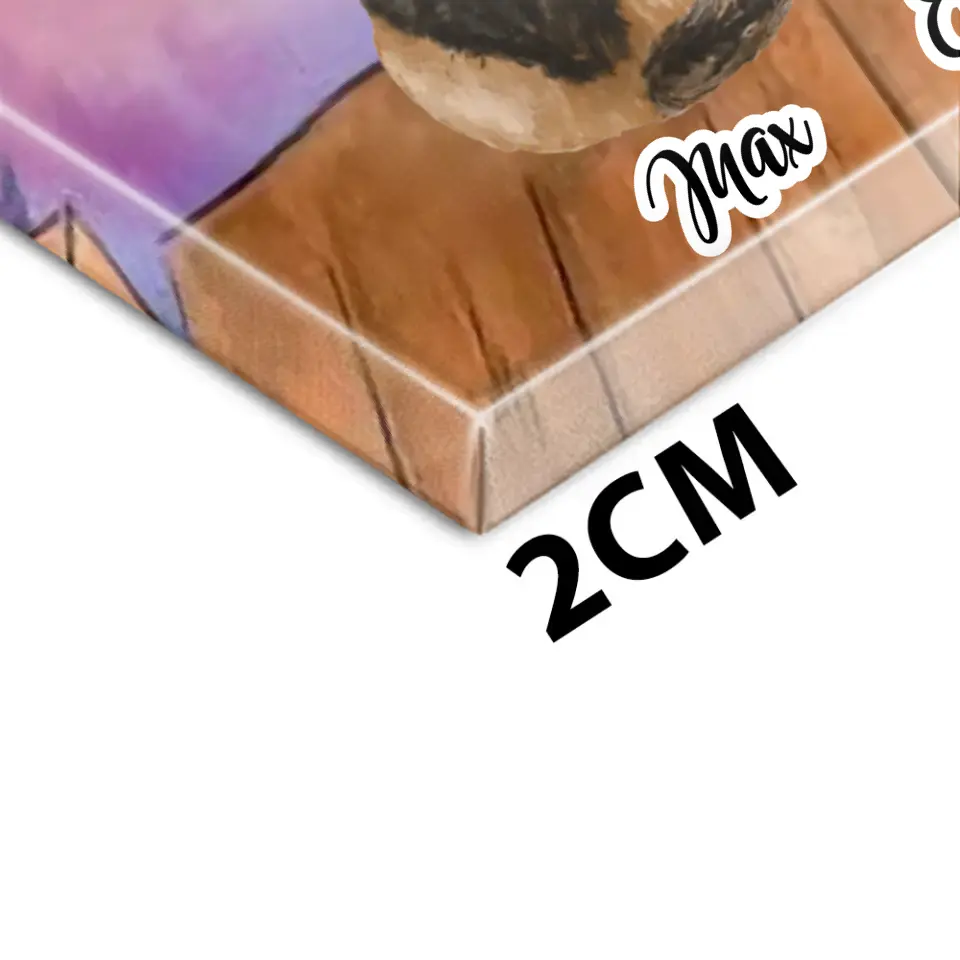 Toile personnalisée - Jusqu'à 4 chiens - Ton Wouaf m'a Conquis